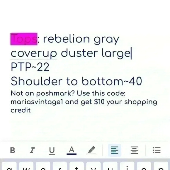 Rebellion gray spring summer coverup women large - Picture 7 of 7